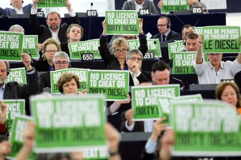  3 Février 2016 - Manifestation des verts dans l'hémicycle du Parlement de Strasbourg